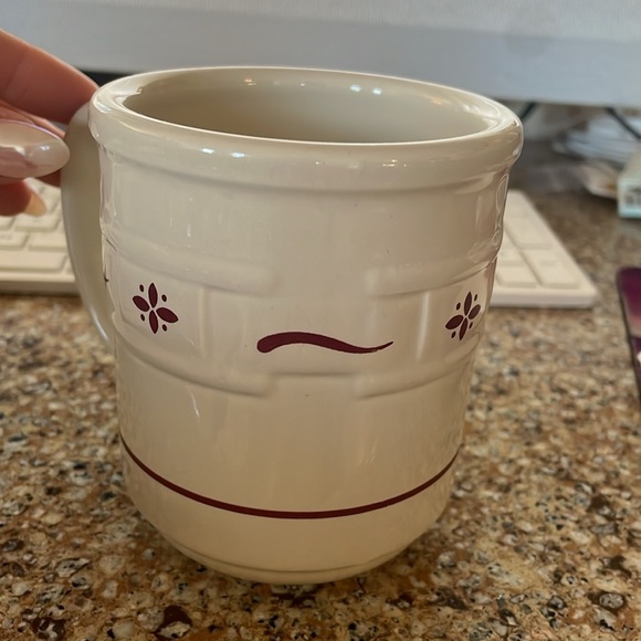 Longaberger Woven Traditions Red Mug Set of Two - Picture 4 of 6